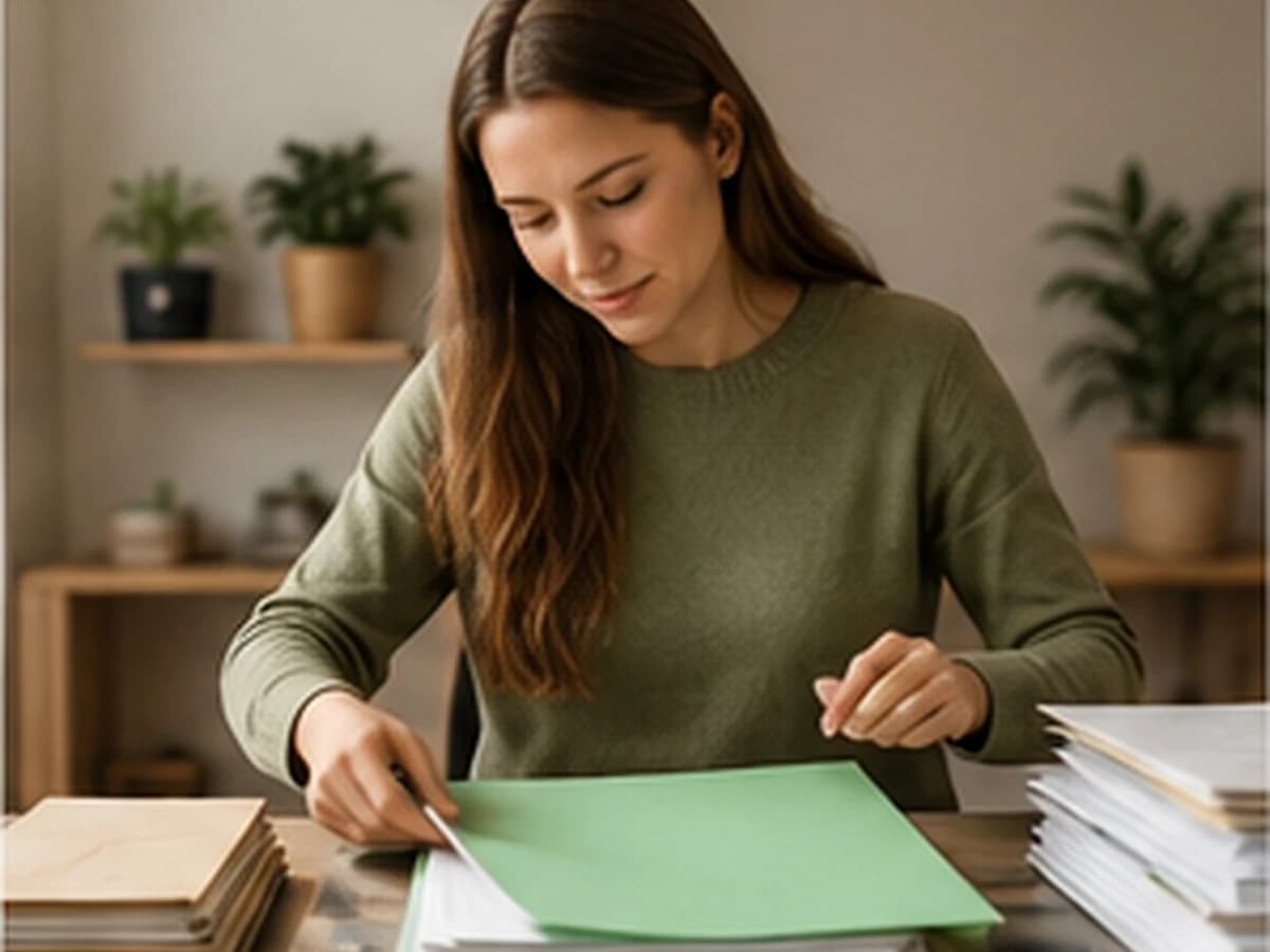 Candidate organising documents for their UK recruitment application